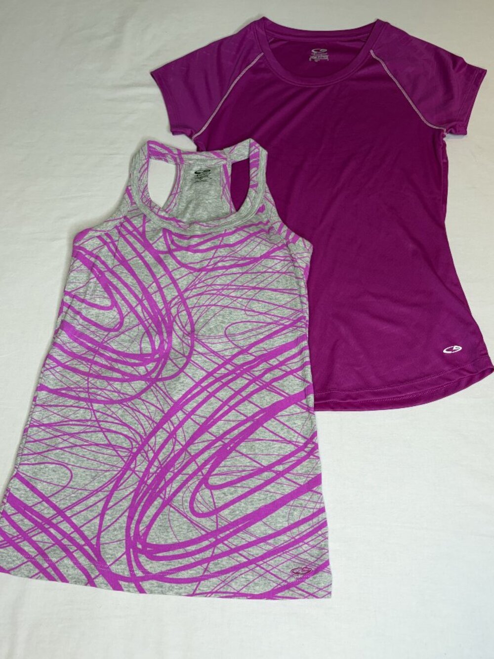 CG by Champion Women’s Small Workout Tops Bundle Pink Tee Gray Tank